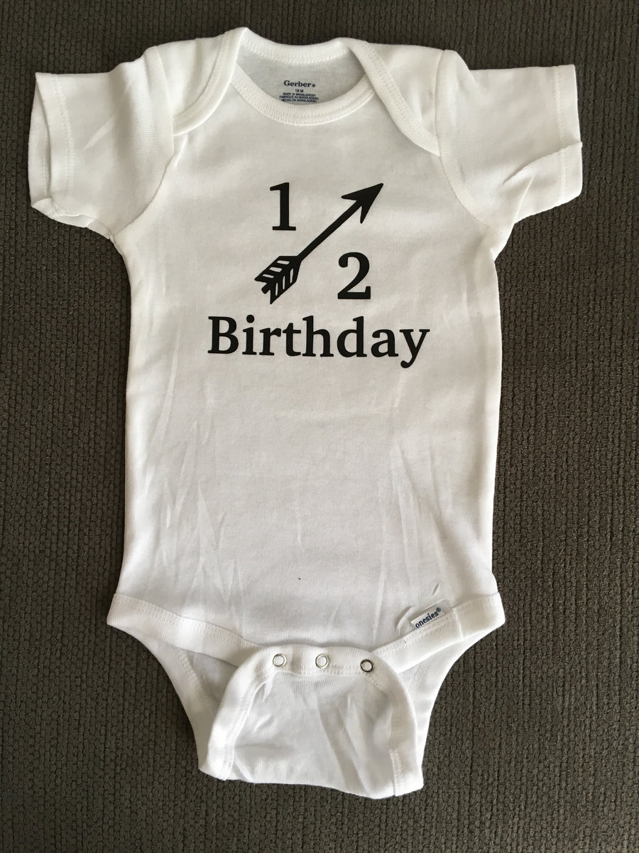 Half birthday outlet onesie