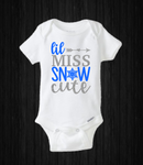 Lil Miss Snow Cute Baby Girl Onesie, Holiday, Merry Christmas