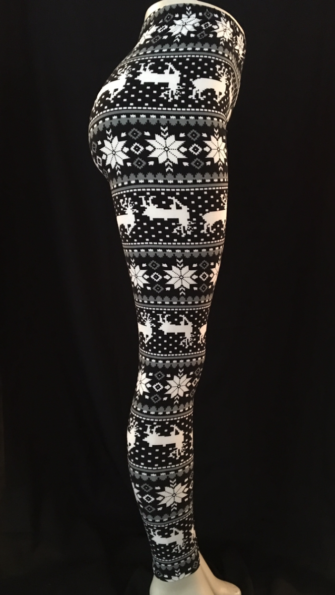 Women’s Leggings, Holiday Christmas Reindeer – RKCreativeImpressions