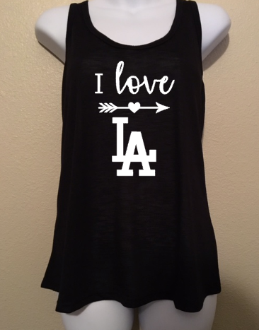 I Love LA, Women's Dodgers Tank Top, Los Angeles Go Blue Baseball –  RKCreativeImpressions
