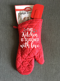 This Kitchen is Seasoned With Love, Personalized Oven Mitt