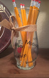 Personalized Teacher Pencil Holder, Staff Appreciation, School Gift