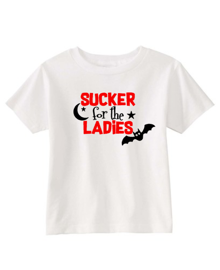 Boys Halloween Shirt, Sucker for the Ladies, Funny Boy Shirt, Happy Halloween