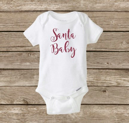 Santa Baby Onesie | Christmas Onesie, Baby Christmas Outfit | Merry Christmas, Baby Girl Onesie