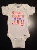 My First Fourth of July Onesie | 1st 4th of July Baby | Happy 4th | Happy Fourth | Independence Day Kids Shirt | USA America | Patriotic