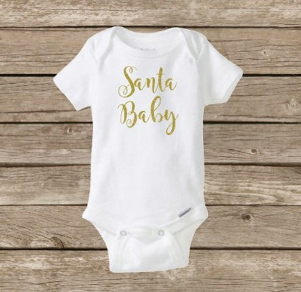 Santa Baby Onesie | Christmas Onesie, Baby Christmas Outfit | Merry Christmas, Baby Girl Onesie