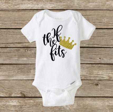 If The Crown Fits, Baby Girl Onesie, Princess Diva, Baby Shower Gift, Birthday