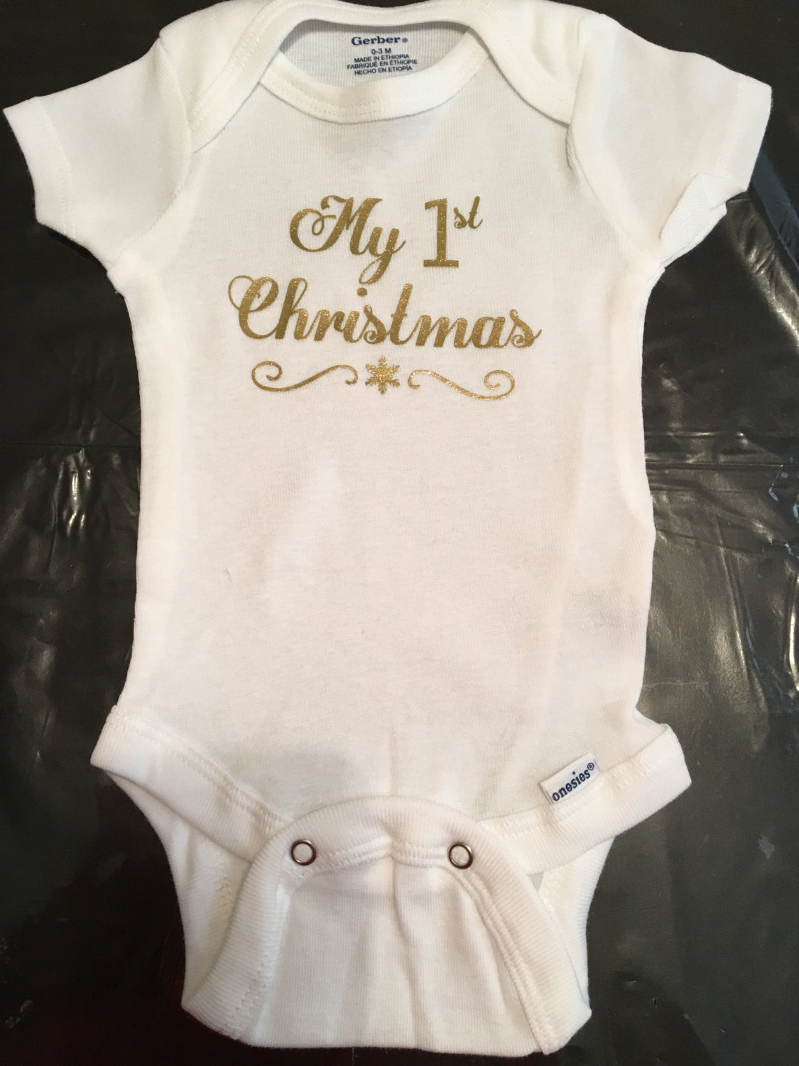 My 1st Christmas, First Christmas Baby Onesie, Baby Girl Shirt