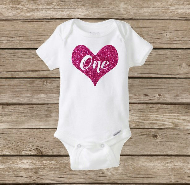 First Birthday Baby Onesie, Girl Princess Birthday, ONE Birthday Shirt, Valentine's Day, Happy Birthday