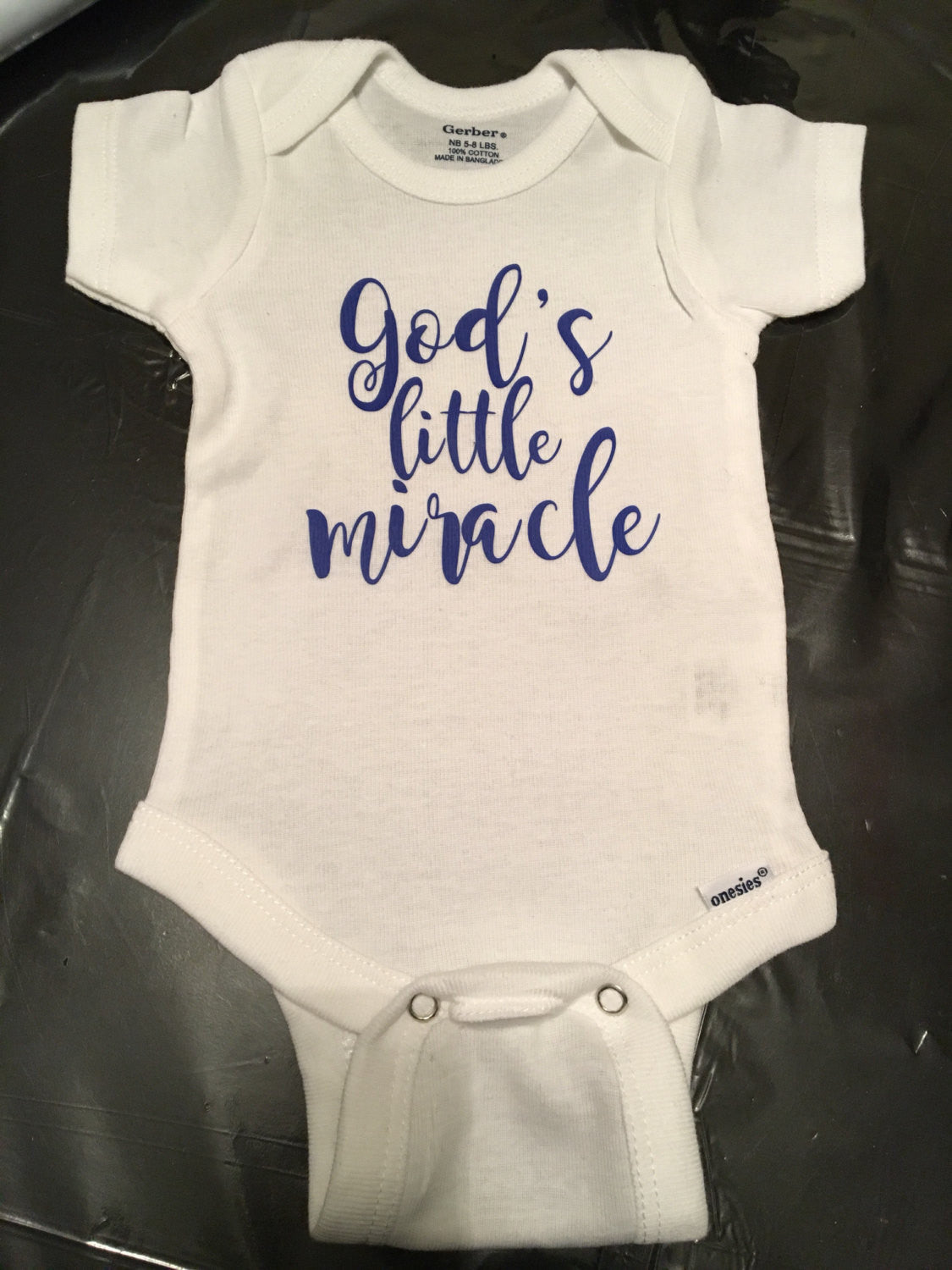 God's Little Miracle Baby Onesie, Religious, Boy or Girl Onesie, Baptism, Baby Shower