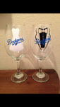 Dodgers Wedding Wine Glass SET of 2, Wedding Gift, Baseball