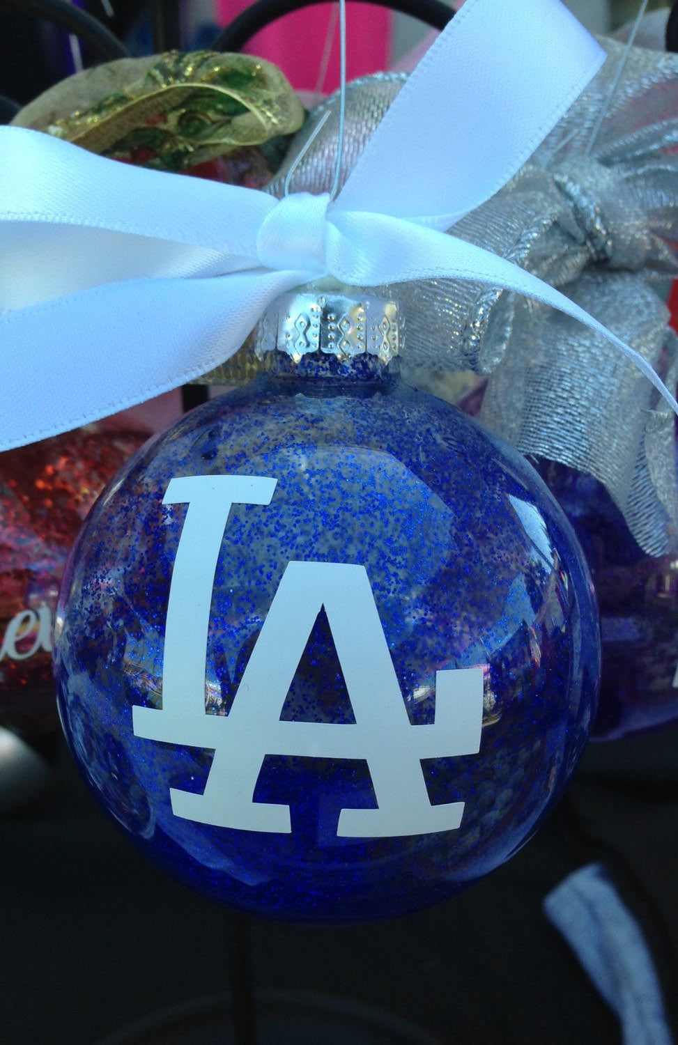 LA Dodgers Christmas ORNAMENT, Baseball Los Doyers