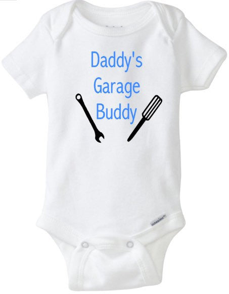 Baby Bodysuit - Daddy's Fishing Buddy 0-3 Months / White