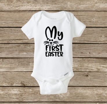 First hot sale easter onesie