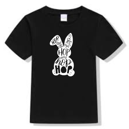 Toddler Kids Easter Holiday Shirt Bunny Rabbit Hop