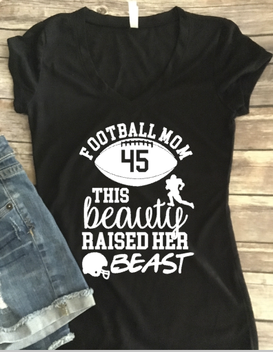 : Personalized Football Mom Picture Shirt, Football