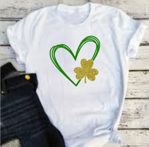 St Patrick’s Day Heart Shamrock Shirt