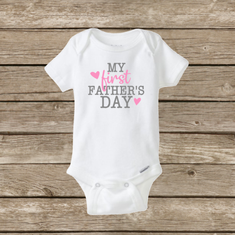 Happy first fathers hot sale day onesie girl