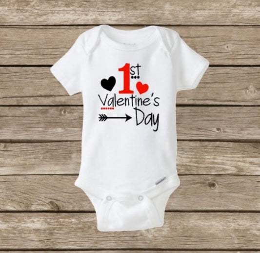 First Valentine’s Day Baby Onesie